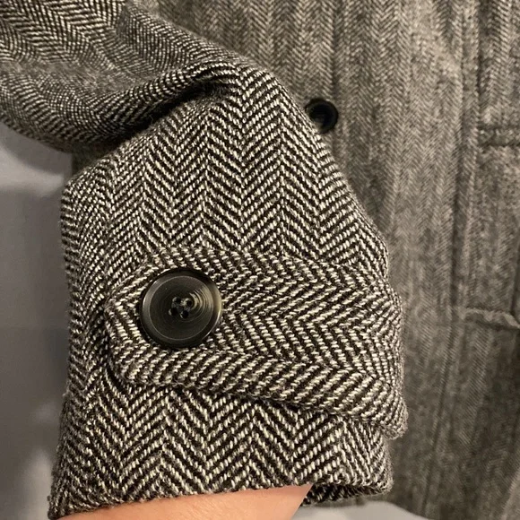 Black/Gray Herringbone Pattern Jacket - St. John’s Bay - Picture 2 of 5